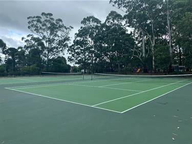 Queen Elizabeth Reserve tennis courts acrylic hard court