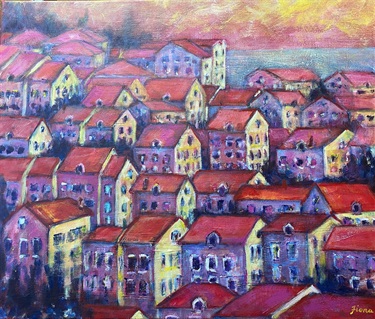 Fiona Dawson, 'The Sea of Red Roofs'