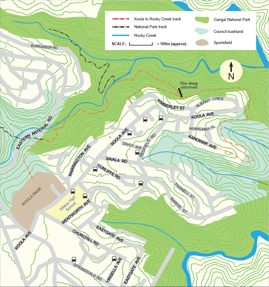 Koola to Rocky Creek Track map